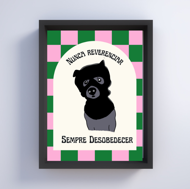 Quadro decorativo Nunca reverenciar - vidro