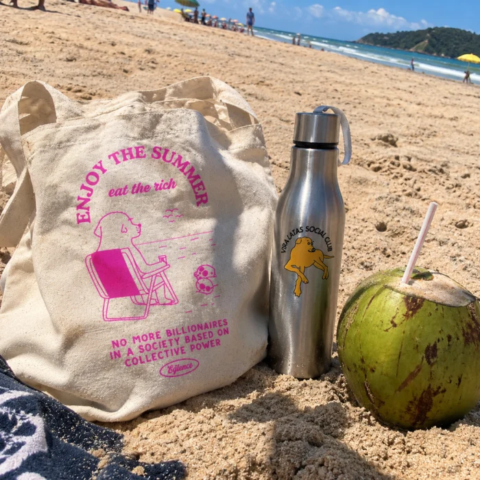 Kit Aproveite o Verão com ecobag e garrafa reutilizável
