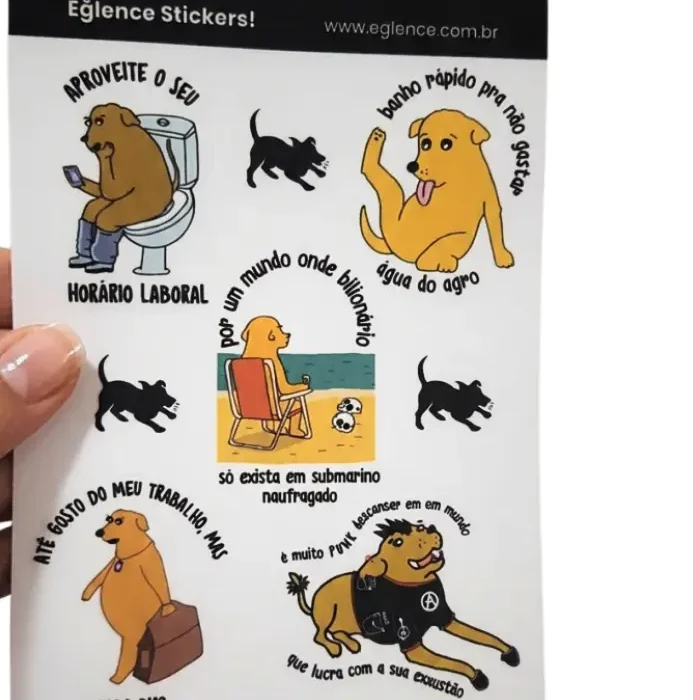 Cartela de Adesivos Coma os ricos